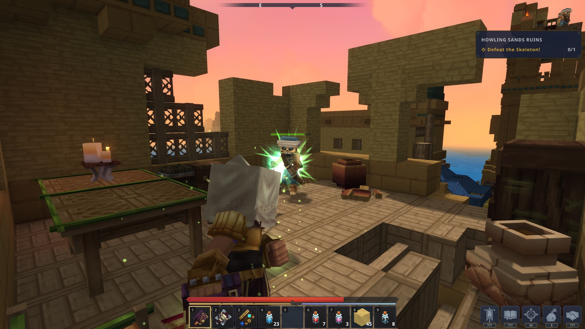 Hytale – Kampf gegen einen Skelett-Bogenschützen