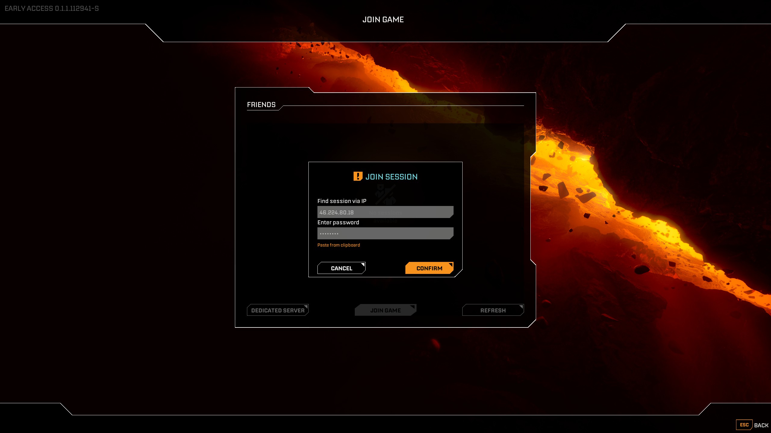 StarRupture Server beitreten Dialog