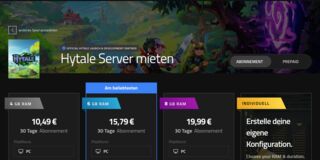 Screenshot: Nitrado – Hytale 8GB 3 Tage