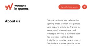 Screenshot: Women in Games – 'We are activists. [...] We believe in more people, more diversity and more perspectives.'